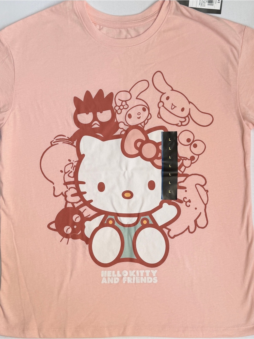 Hello Kitty Pink Graphic Tee Size L Sanrio Cute Shirt NWT